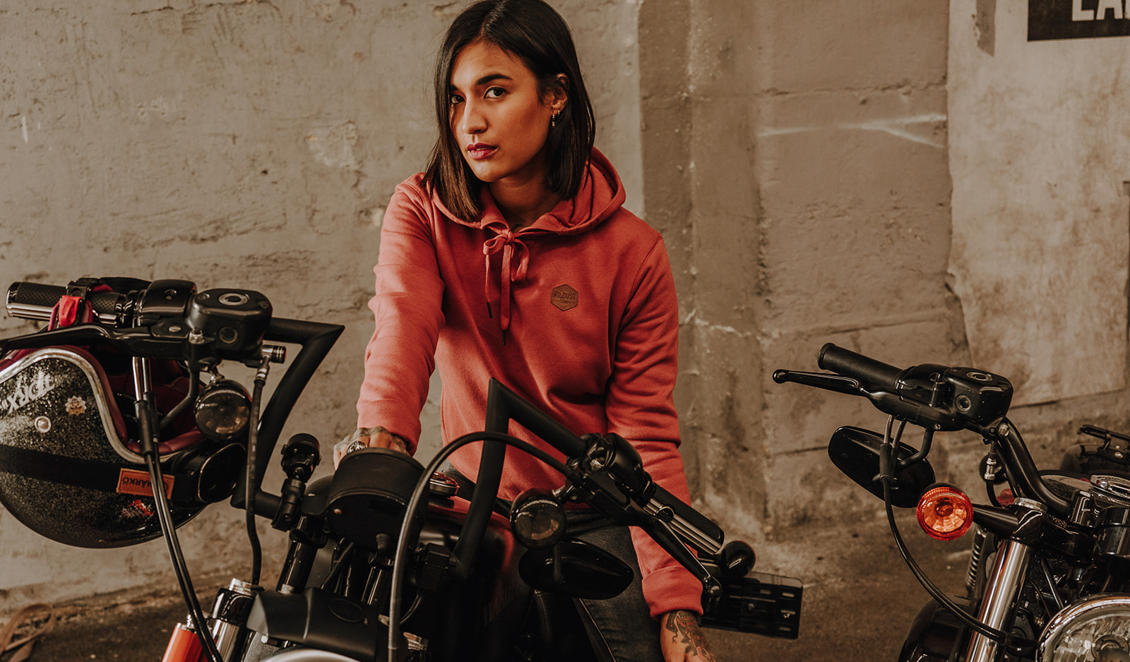 Red hoodie for moto girl by Wildust